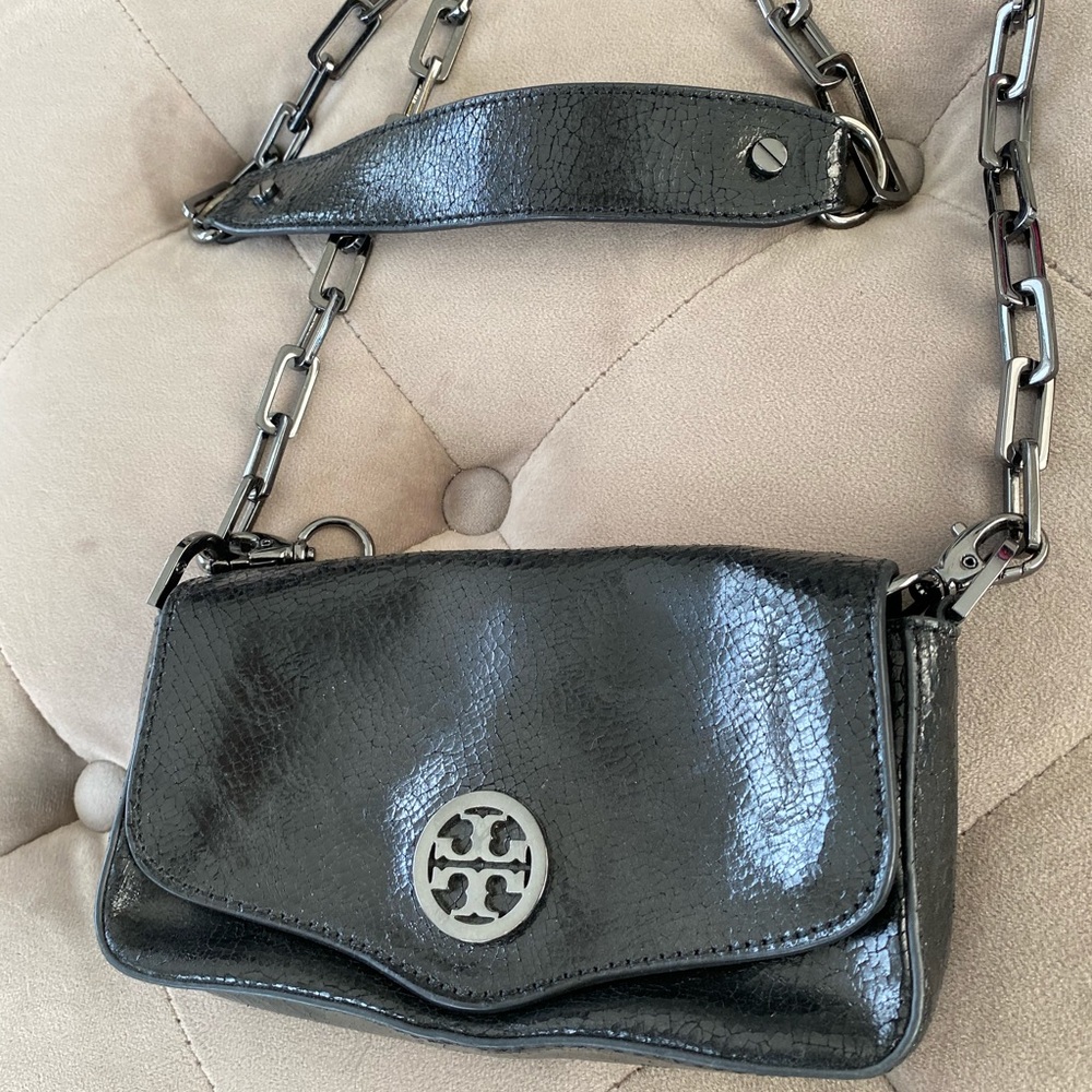 Tory Burch metallic mini Robinson crossbody